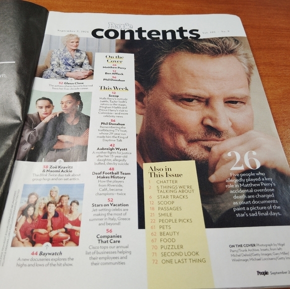 2 People Magazines Matthew Perry's Death Tribute Friends Nov 13 2023 Sept 2 2024 - Picture 3 of 3